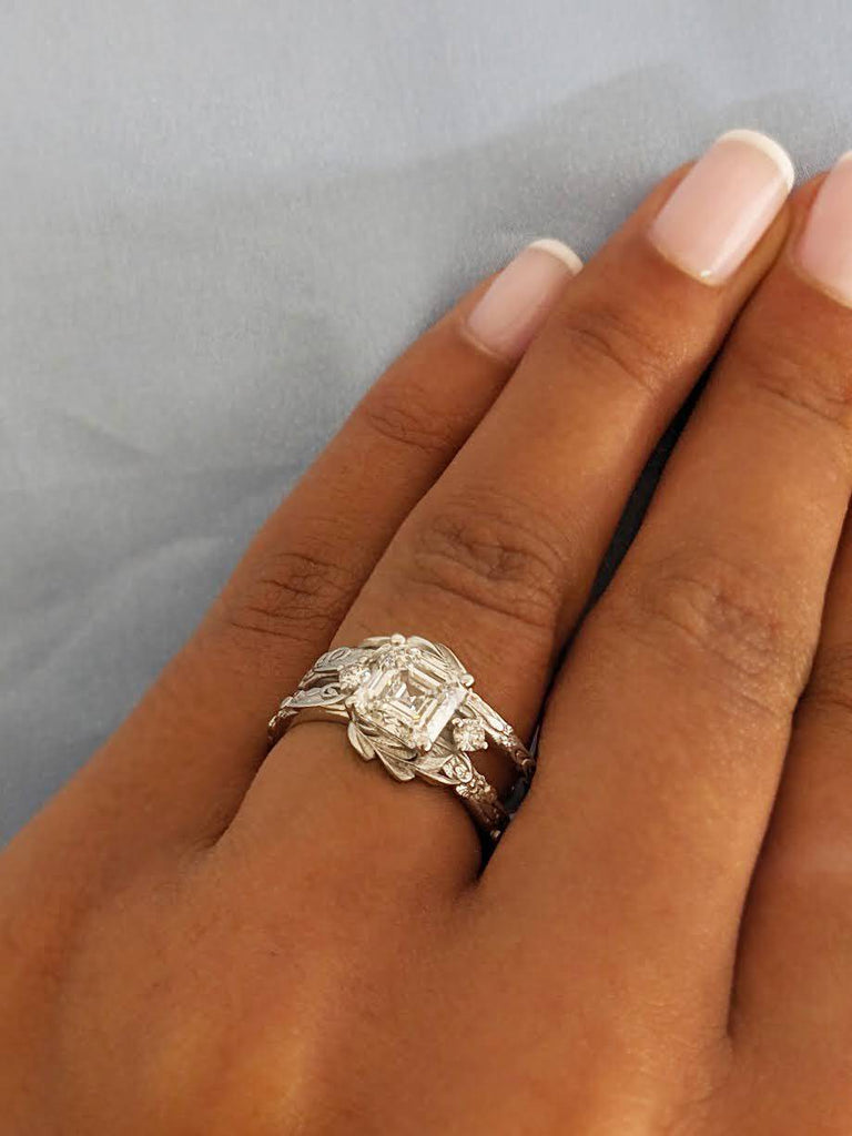 close-up of ring on hand