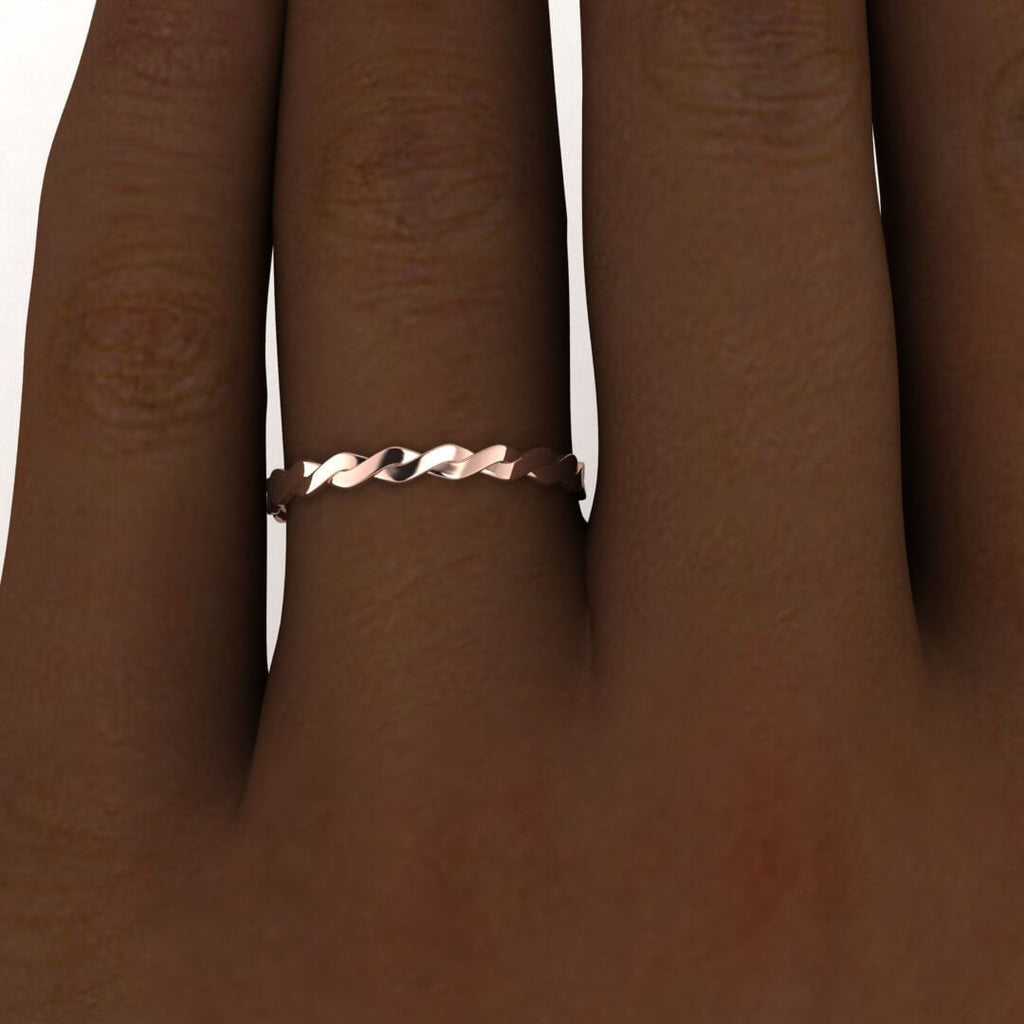 14k rose gold deja infinite loop ring, Infinity loop, Promise ring, Infinite love, Delicate, 14K Rose Gold, Wedding Band