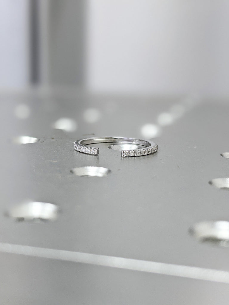 1920's Raw Salt and Pepper Diamond | Pear Diamond Ring | Unique Engagement Bridal Set | Black, Gray Pear | 14k Yellow, Rose, or White Gold