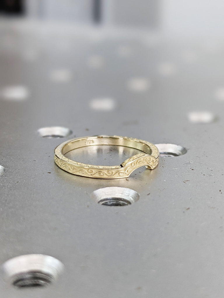 Custom matching ring for Cassidy -14K rose gold -2.1MM-4.5US to match main ring on order 3318936469