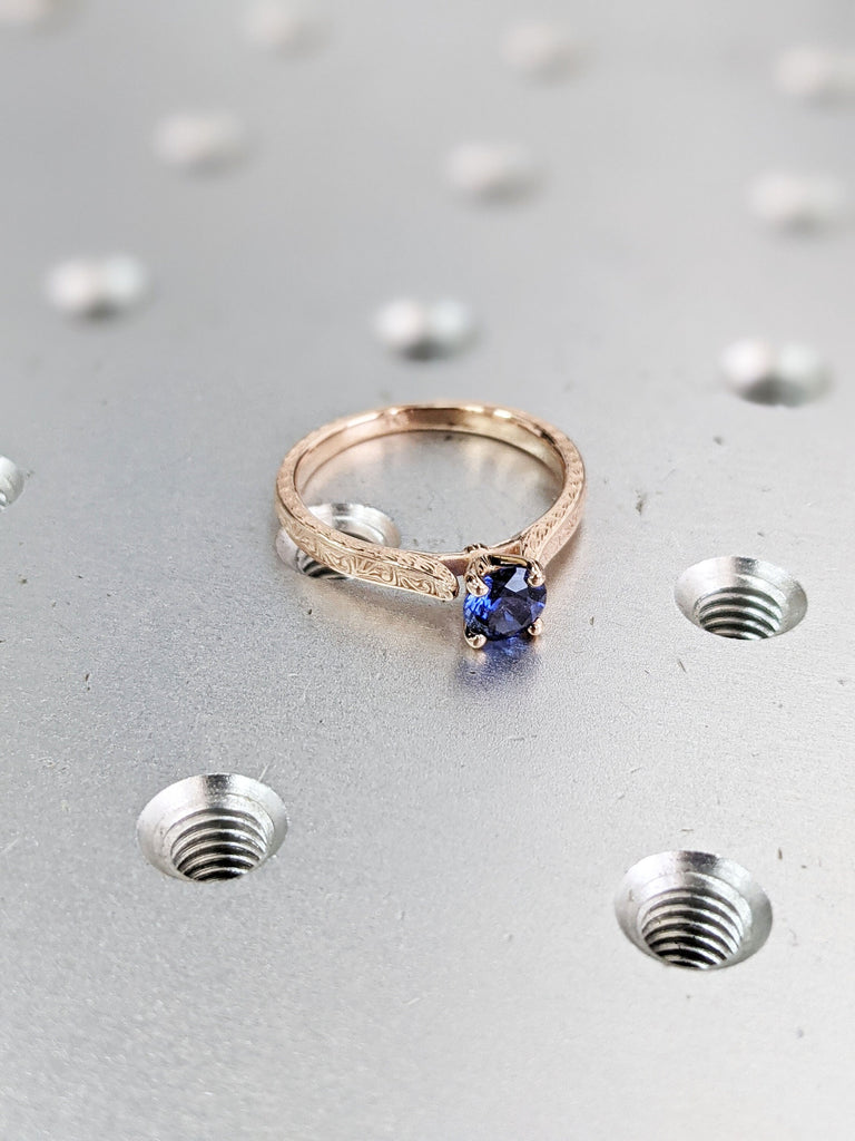 Sapphire ring, engagement ring, unique ring, unique engagement, Sapphire engagement ring, Vintage sapphire engagement, September Birthstone