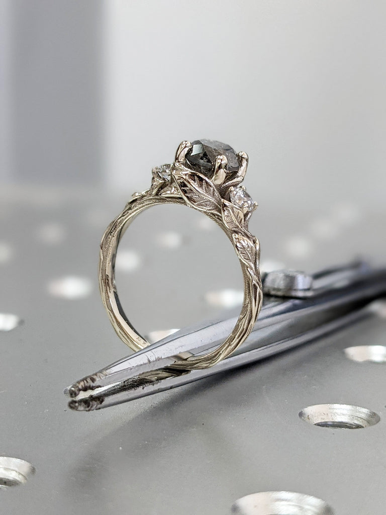 Unique Leaf Engagement Ring | Leave Ring | Twig Branch Ring | Organic Ring