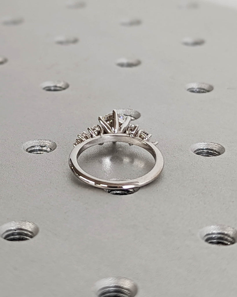 Round Moissanite engagement ring vintage unique Cluster snowdrift engagement ring women round diamond wedding Bridal art deco Anniversary