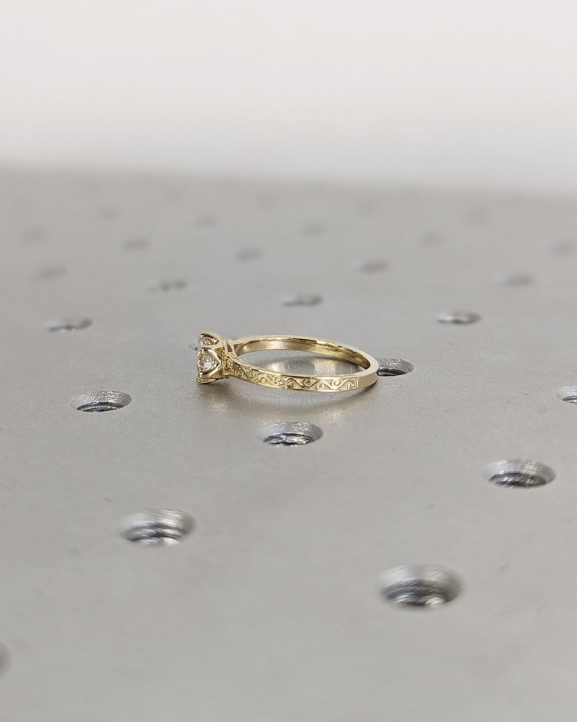 Handmade Antique Proposal Ring | Filigree Scrollwork Ring