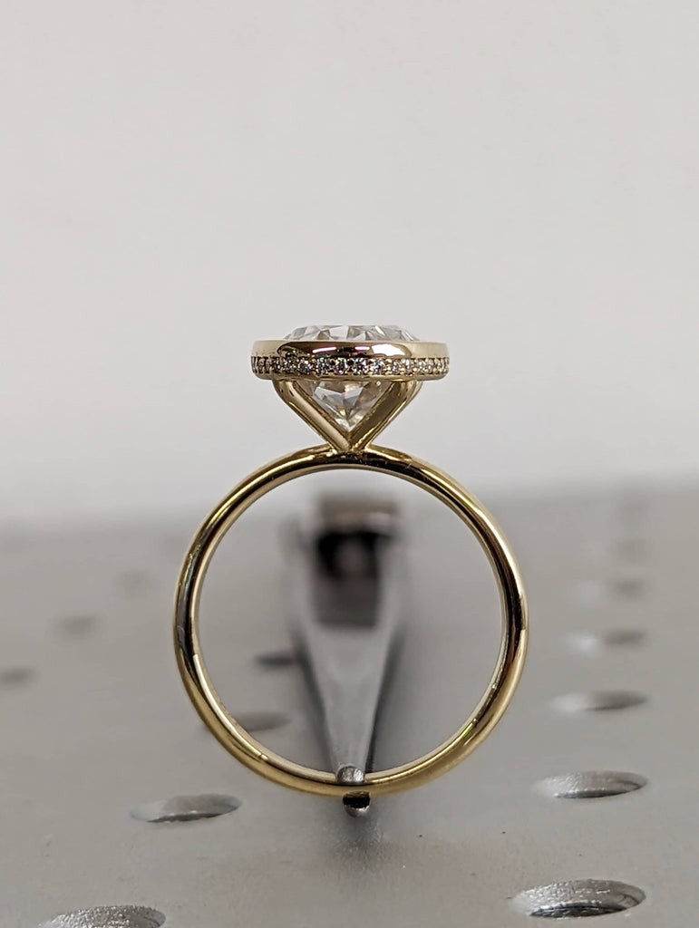 Moissanite Hidden Halo Ring