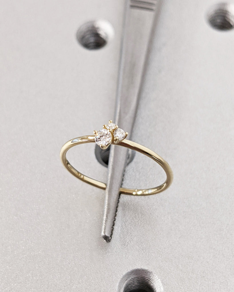 14K Solid Gold Tiny Heart Ring | Petite Heart Ring | Gold Stackable Ring | Minimalist Jewelry | Dainty Heart Ring | Promise Ring For Her