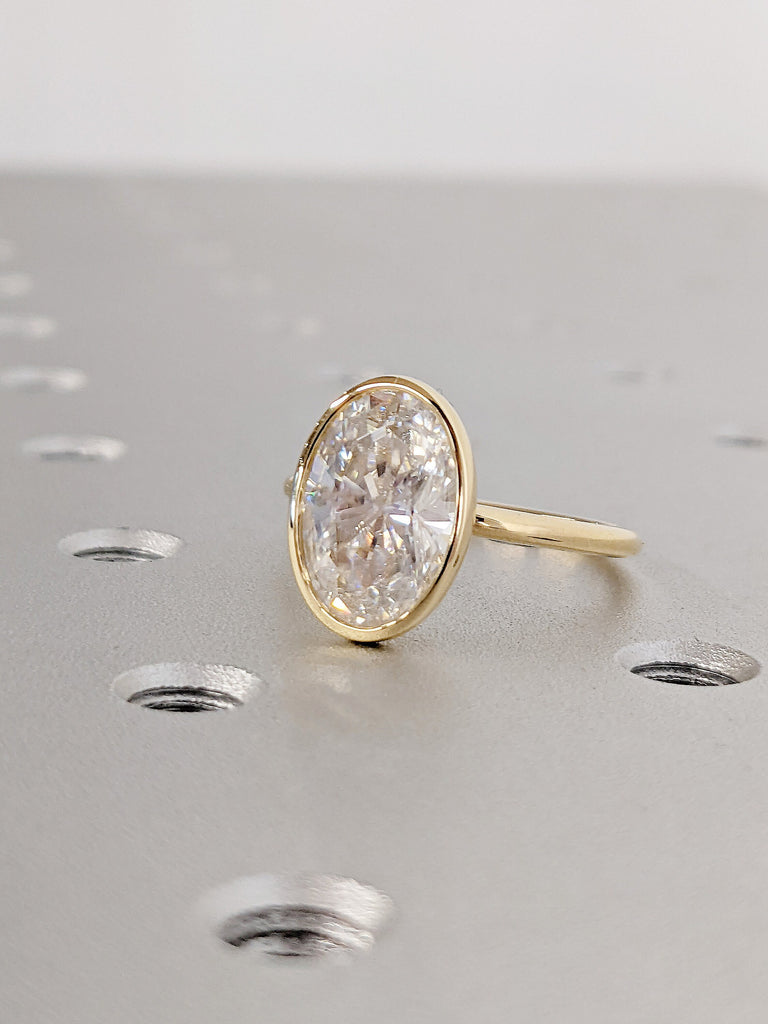 3ct Lab Created Diamond Solitaire Women Engagement Ring