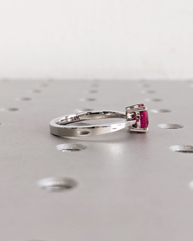 Ruby Ring, Unique Engagement Ring, Solitaire Ring, Round Ruby Ring, Ruby Jewelry, Ruby Solitaire, Gemstone Solitaire, Beautiful Ring, Red