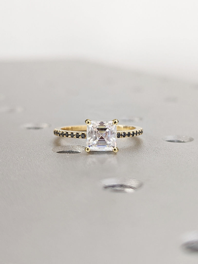 Vintage Diamond Ring- Yellow Gold- Lab Made Diamond Engagement Ring For Women- Bridal Ring Set- Promise Ring- Anniversary Gift- Gift For Her