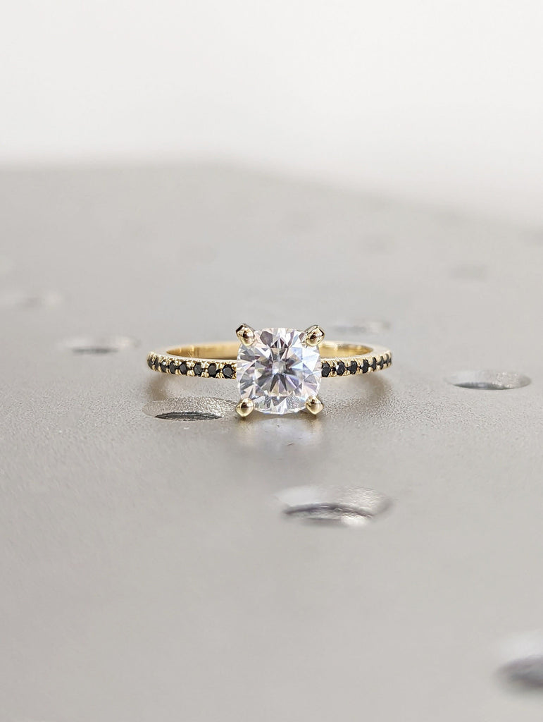 Vintage Diamond Ring- Yellow Gold- Lab Made Diamond Engagement Ring For Women- Bridal Ring Set- Promise Ring- Anniversary Gift- Gift For Her