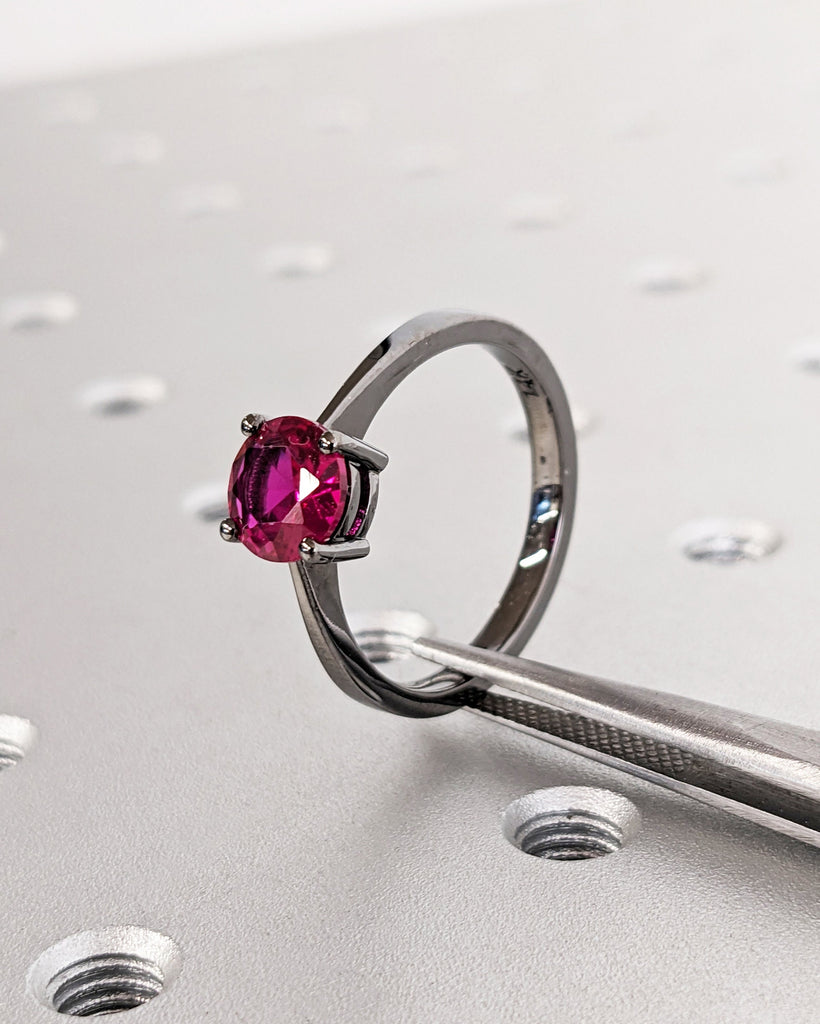 Ruby Ring, Unique Engagement Ring, Solitaire Ring, Round Ruby Ring, Ruby Jewelry, Ruby Solitaire, Gemstone Solitaire, Beautiful Ring, Red