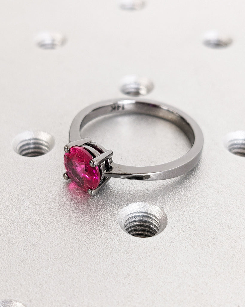 Ruby Ring, Unique Engagement Ring, Solitaire Ring, Round Ruby Ring, Ruby Jewelry, Ruby Solitaire, Gemstone Solitaire, Beautiful Ring, Red