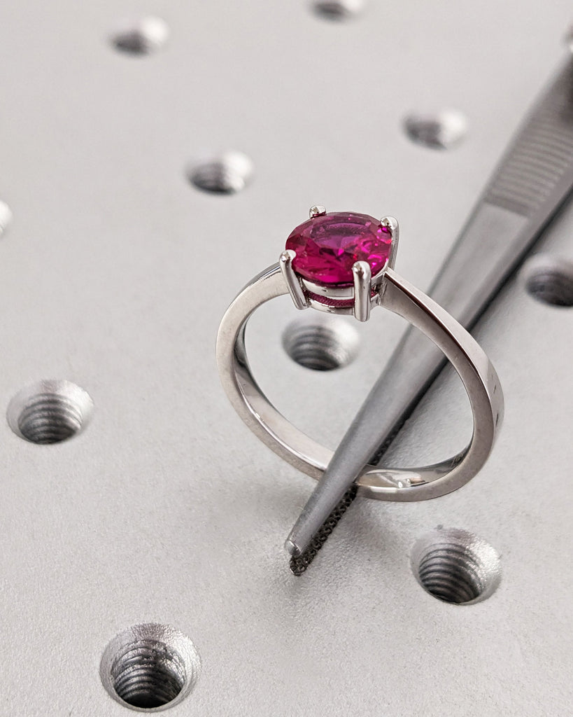 Ruby Ring, Unique Engagement Ring, Solitaire Ring, Round Ruby Ring, Ruby Jewelry, Ruby Solitaire, Gemstone Solitaire, Beautiful Ring, Red