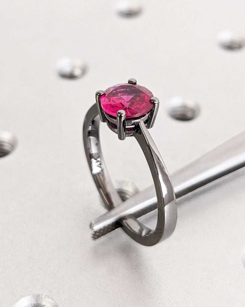 Ruby Ring, Unique Engagement Ring, Solitaire Ring, Round Ruby Ring, Ruby Jewelry, Ruby Solitaire, Gemstone Solitaire, Beautiful Ring, Red