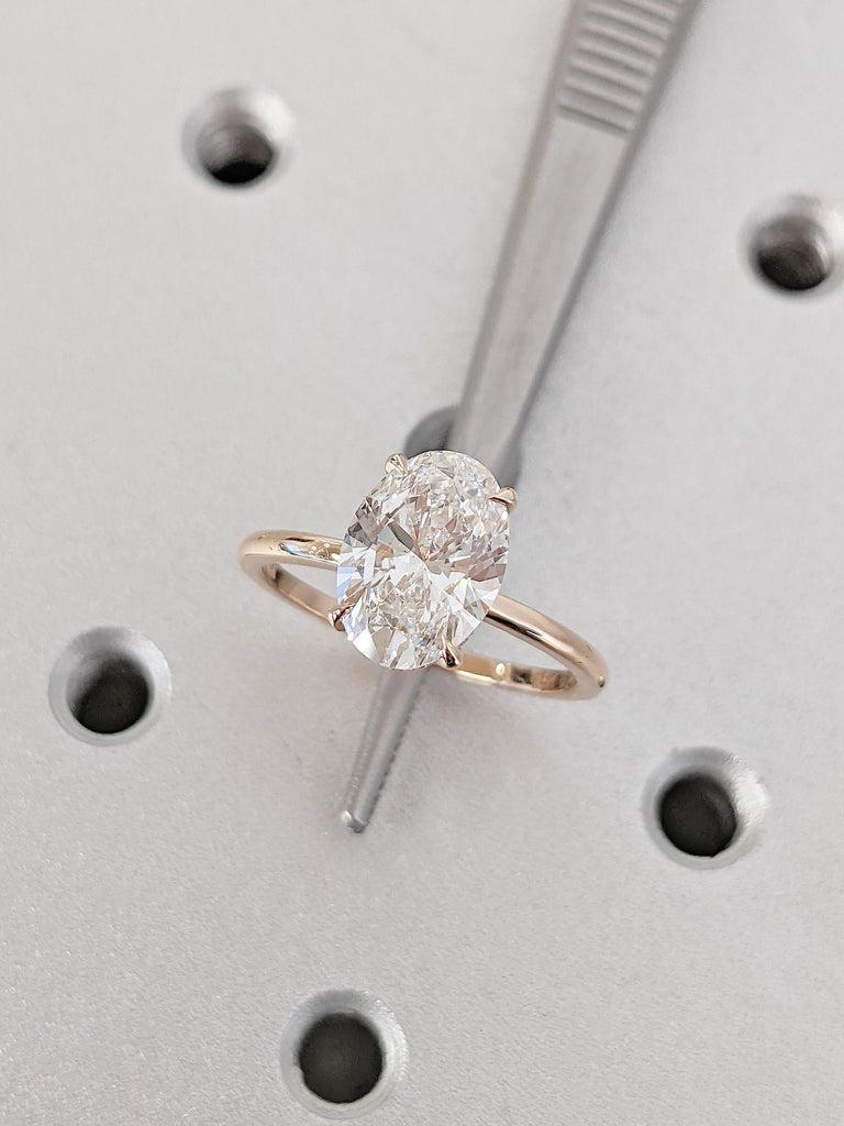 Colorless VVS Lab Created Diamond Eco Friendly Women Wedding Ring | Classic Talon Prong Setting Diamond Jewelry