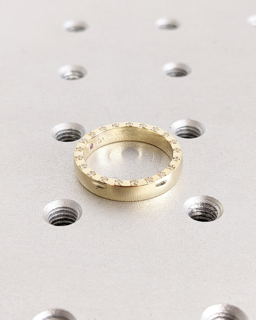 Lab Grown Diamond Eternity Ring for Him and Her | Real Gold Couples Ring | Moissanite Full Eternity Ring | Plain Gold Wedding Band Jewelry