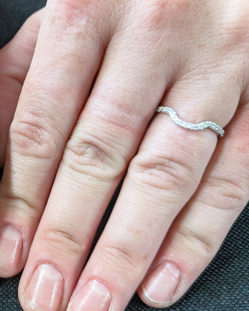 Natural Diamond Ring Couples Ring Set- His and Hers Matching Wedding Bands- 14K Gold- Wedding Ring Matching Promise Ring- Hammered- Brushed