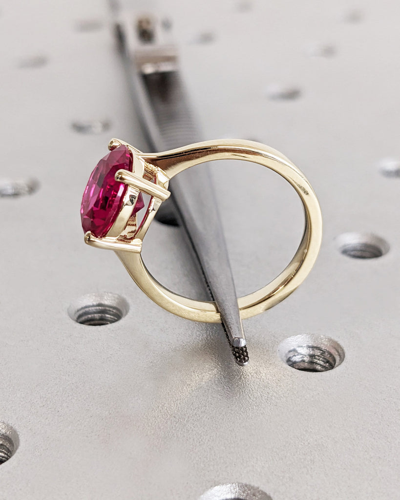 Ruby Ring, Unique Engagement Ring, Solitaire Ring, Round Ruby Ring, Ruby Jewelry, Ruby Solitaire, Gemstone Solitaire, Beautiful Ring, Red