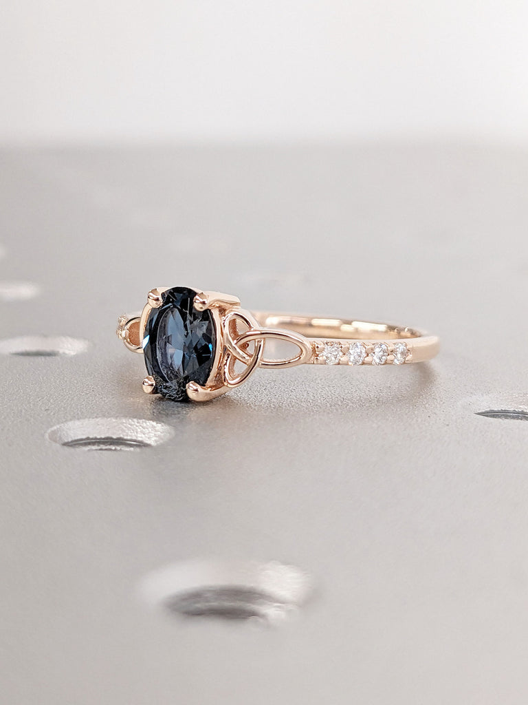 December Birthstone | Natural London Blue Topaz Ring | Unique Proposal Ring | Promise Ring for Her