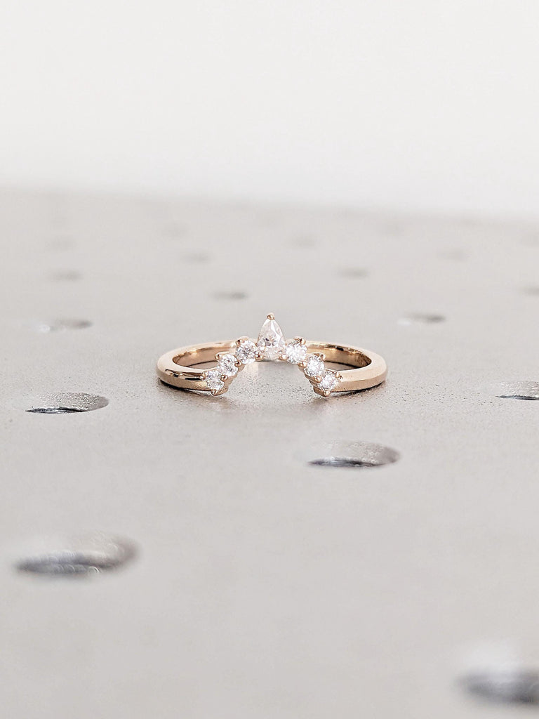 Crown Wedding Band, Art deco Ring, Art deco Wedding Band, Rose Gold Crown Ring, Tiara Ring, Tiara Wedding Band, Nesting Ring, Stacking ring