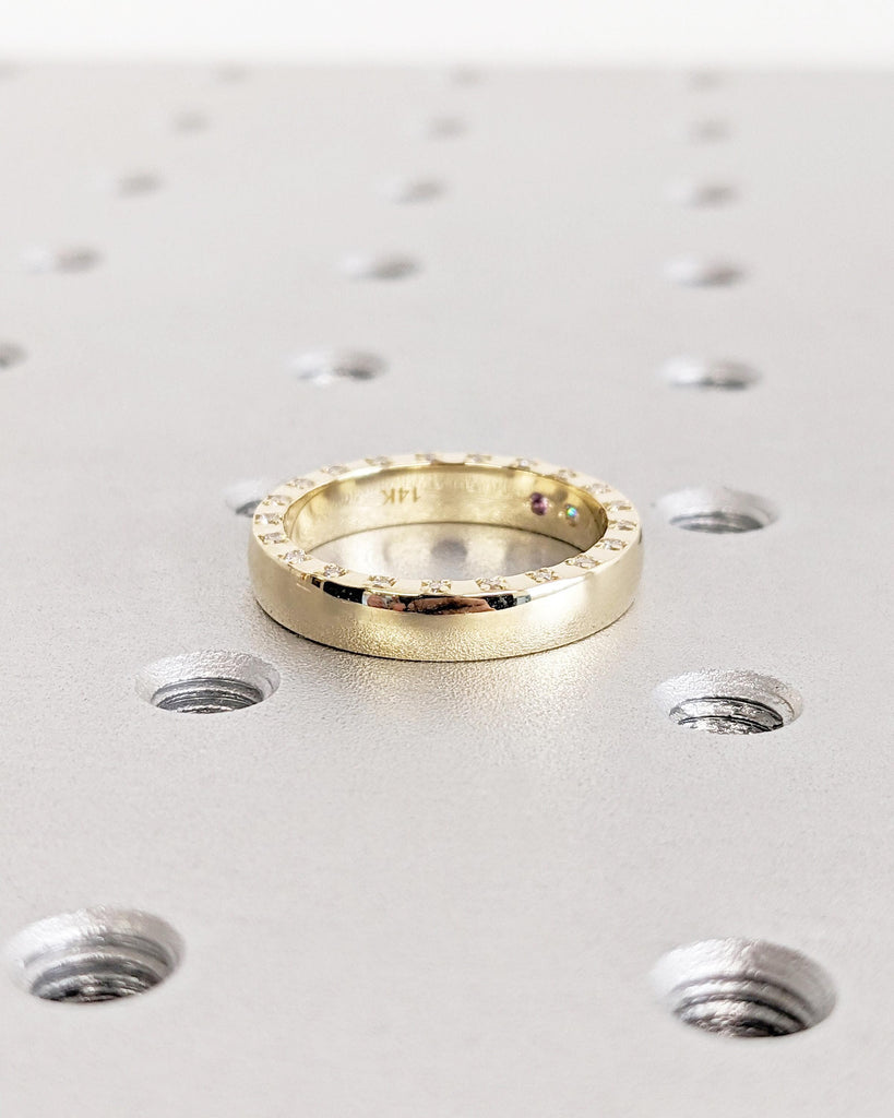 Lab Grown Diamond Eternity Ring for Him and Her | Real Gold Couples Ring | Moissanite Full Eternity Ring | Plain Gold Wedding Band Jewelry