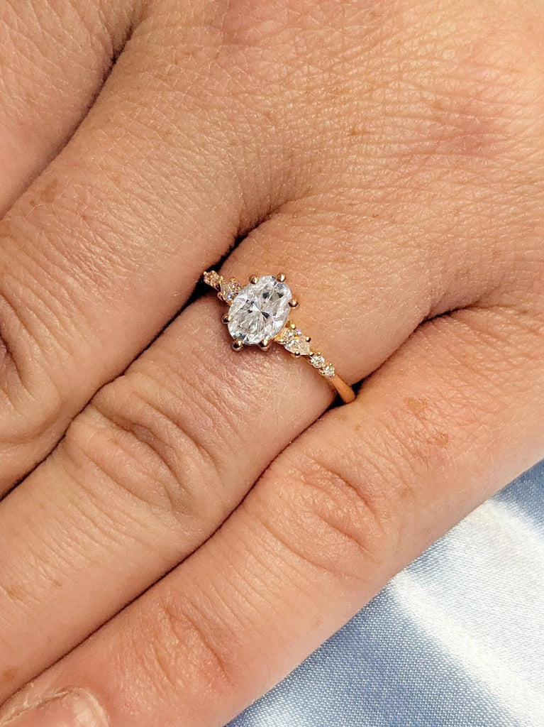 0.5ct Moissanite Ring | Simple Promise Ring for Her | Custom Bridal Jewelry