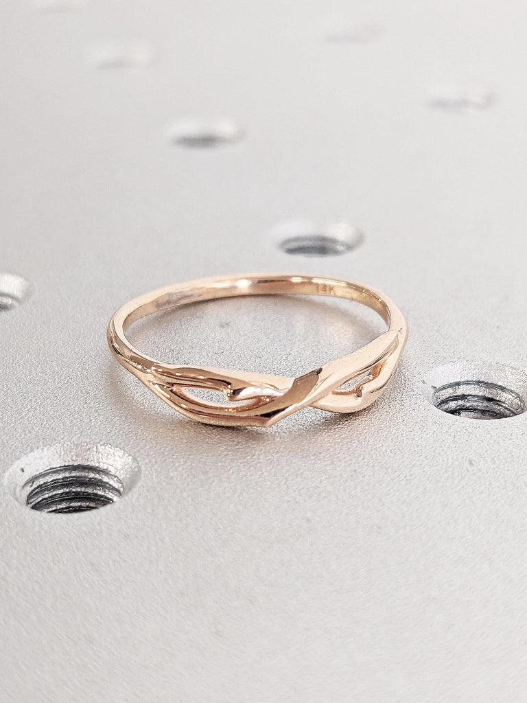 14k Rose Gold Twig Ring | Promise Ring for Her | Wedding Band for Women | Minimalist Ring | Anniversary Ring | Unique Birthday Gift for Wife