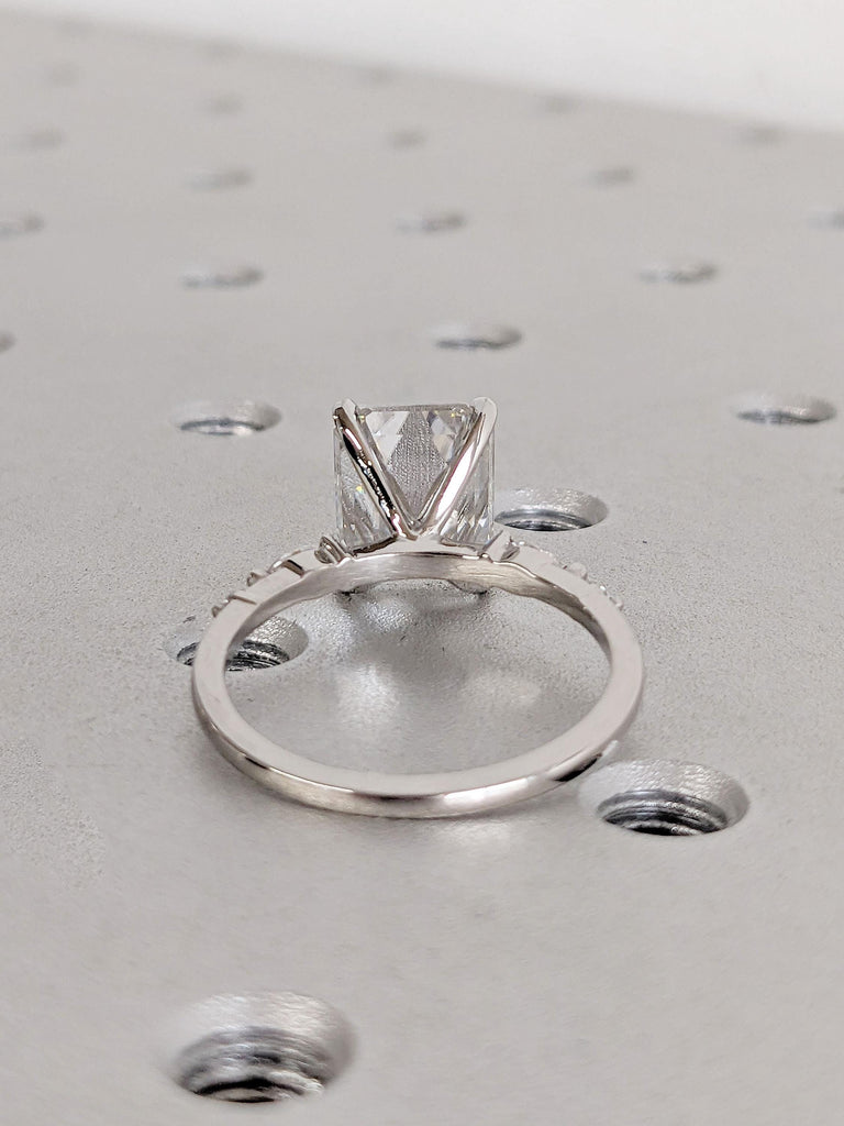 Platinum or Solid Gold Promise Anniversary Ring for Wife | Moissanite and Lab Grown Diamond Dainty Engagement Ring | Unique Custom Rings