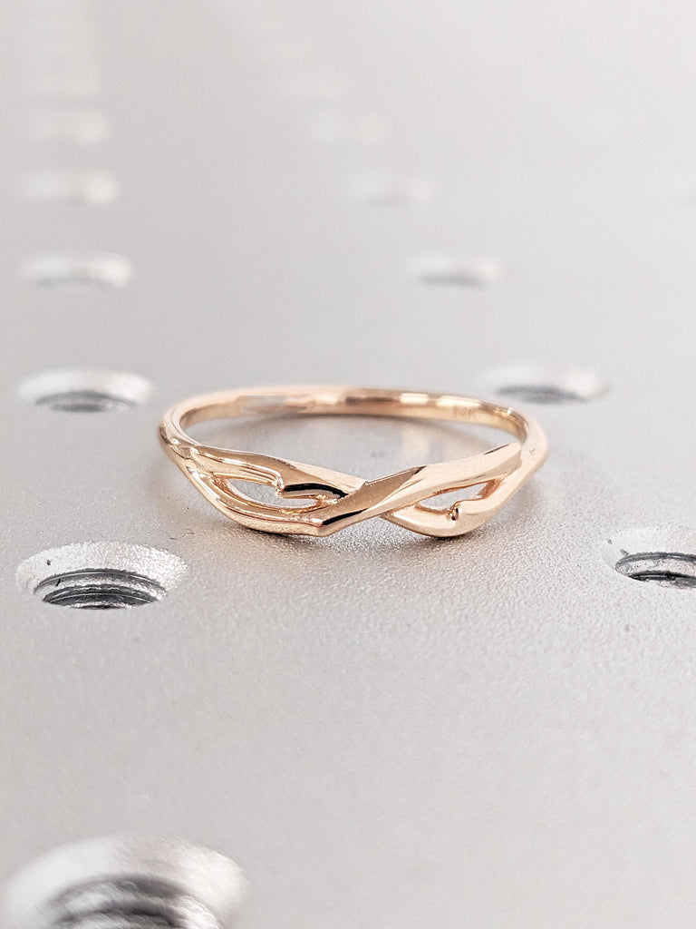 14k Rose Gold Twig Ring | Promise Ring for Her | Wedding Band for Women | Minimalist Ring | Anniversary Ring | Unique Birthday Gift for Wife