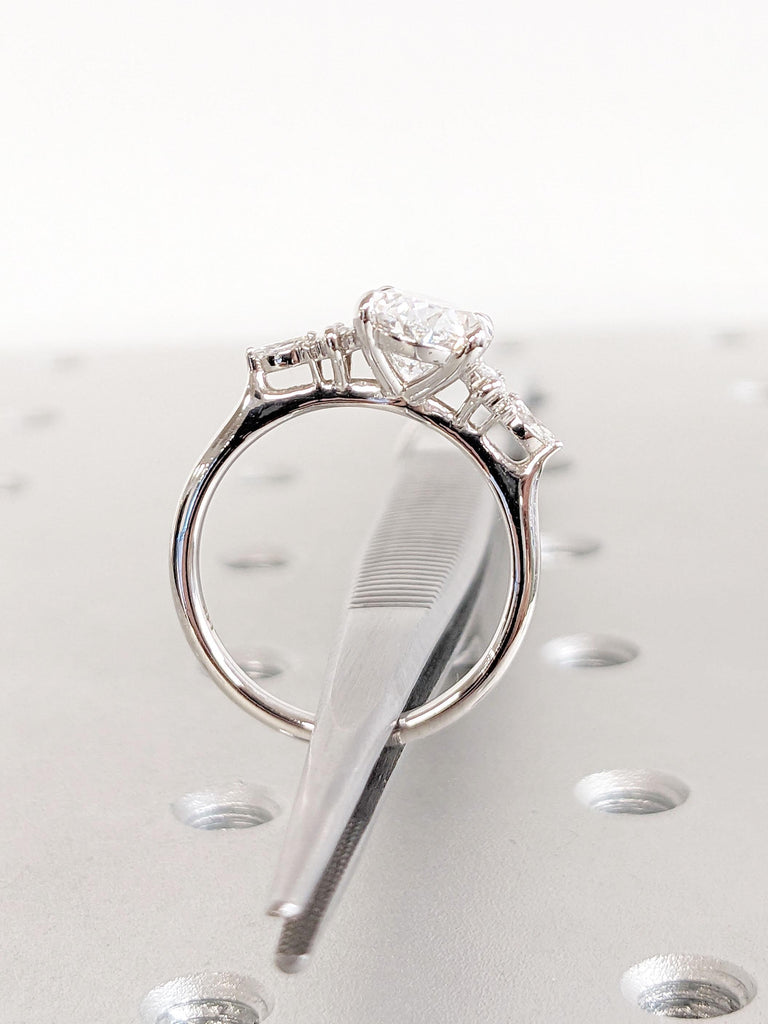 14k Gold Wedding Rings for Women, Lab Grown Diamond Promise Ring, Marquise Lab Diamond Cluster Ring, Birthday Gift, Unique Statement Ring