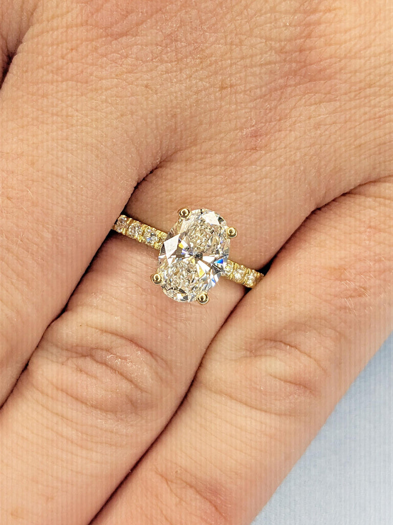 Woman Bridal Ring | Certified Lab Created Diamond Promise Anniversary Ring for Her | 1.5ct Engagement Ring