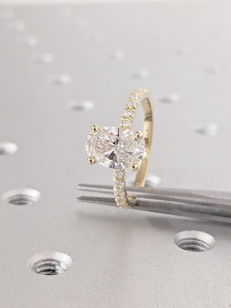 VVS Moissanite Promise Anniversary Ring for Her | Lab Diamond Eternity Ring