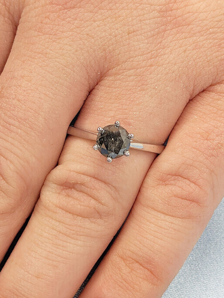 Round Solitaire Ring | Round Engagement Ring | Solid Gold Promise Ring | Simple Wedding Ring | 1ct Engagement Ring