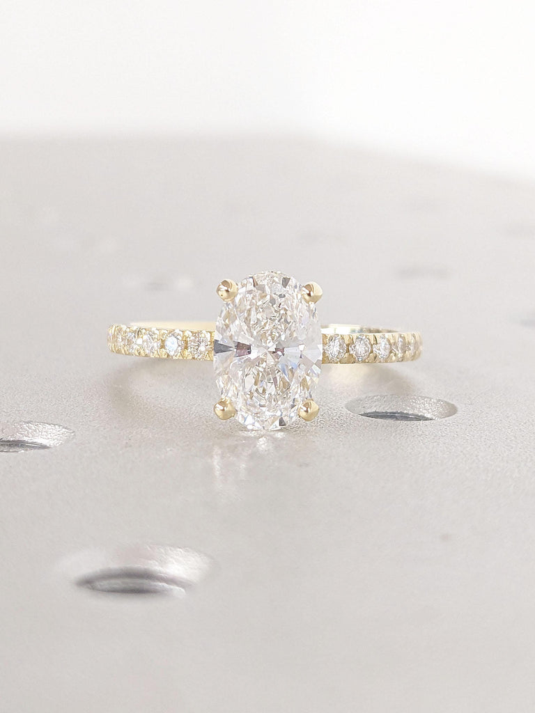 1.5ct White Colorless Moissanite Women Wedding Ring | Real Yellow Gold Engagement Ring
