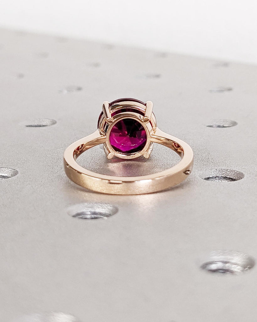 Ruby Ring, Unique Engagement Ring, Solitaire Ring, Round Ruby Ring, Ruby Jewelry, Ruby Solitaire, Gemstone Solitaire, Beautiful Ring, Red