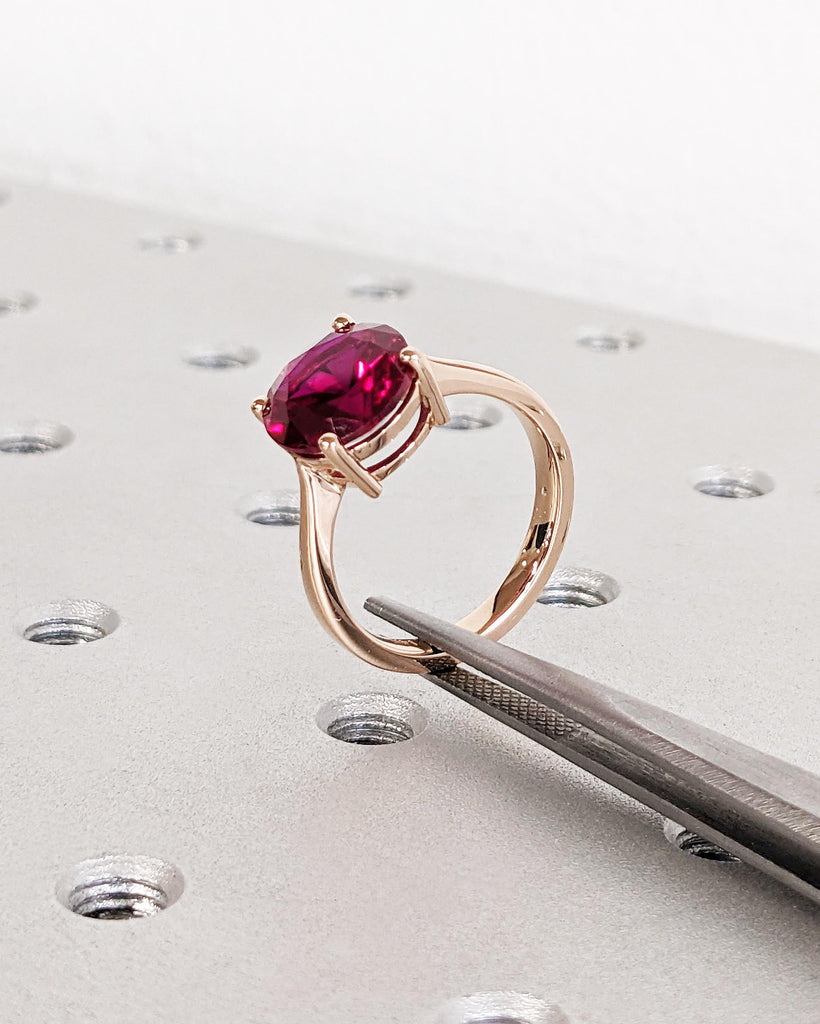 Ruby Ring, Unique Engagement Ring, Solitaire Ring, Round Ruby Ring, Ruby Jewelry, Ruby Solitaire, Gemstone Solitaire, Beautiful Ring, Red