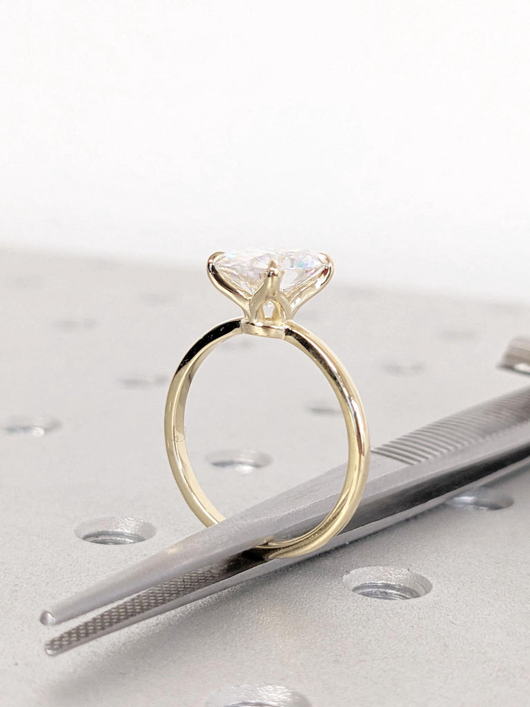 Tulip Engagement Ring | Solitaire Engagement Ring | 2 Carat Lab Created Diamond Solitaire