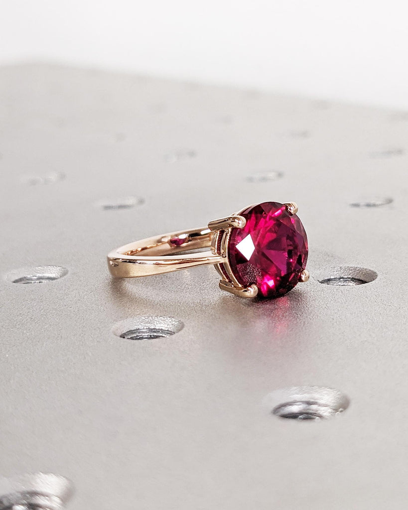 Ruby Ring, Unique Engagement Ring, Solitaire Ring, Round Ruby Ring, Ruby Jewelry, Ruby Solitaire, Gemstone Solitaire, Beautiful Ring, Red
