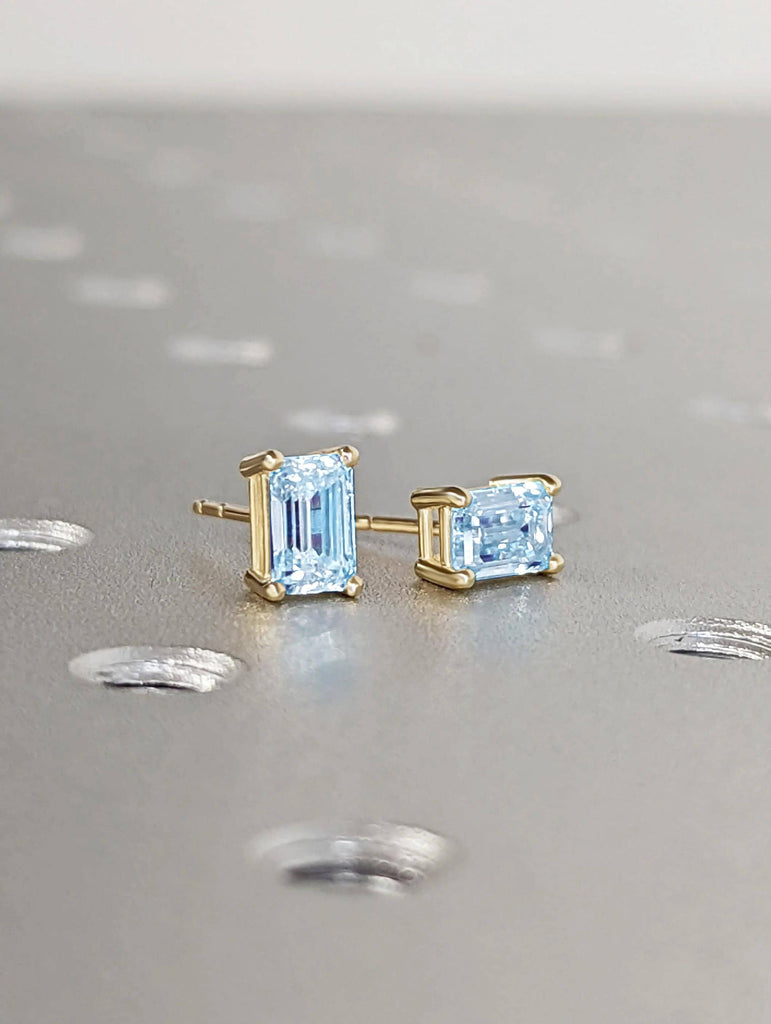 Light Blue Aquamarine Crystal Studs Bridal Earrings | Light Blue Woman Earrings | Aquamarine Earrings | Gift For Her | Bridal Blue Earrings