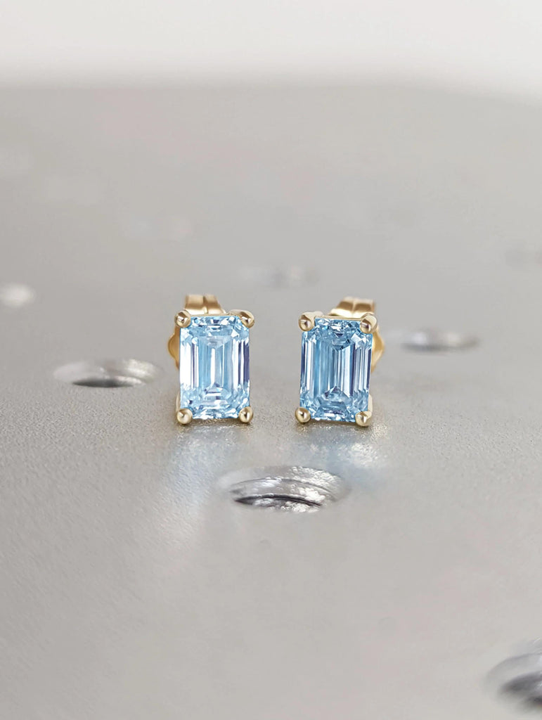 Light Blue Aquamarine Crystal Studs Bridal Earrings | Light Blue Woman Earrings | Aquamarine Earrings | Gift For Her | Bridal Blue Earrings