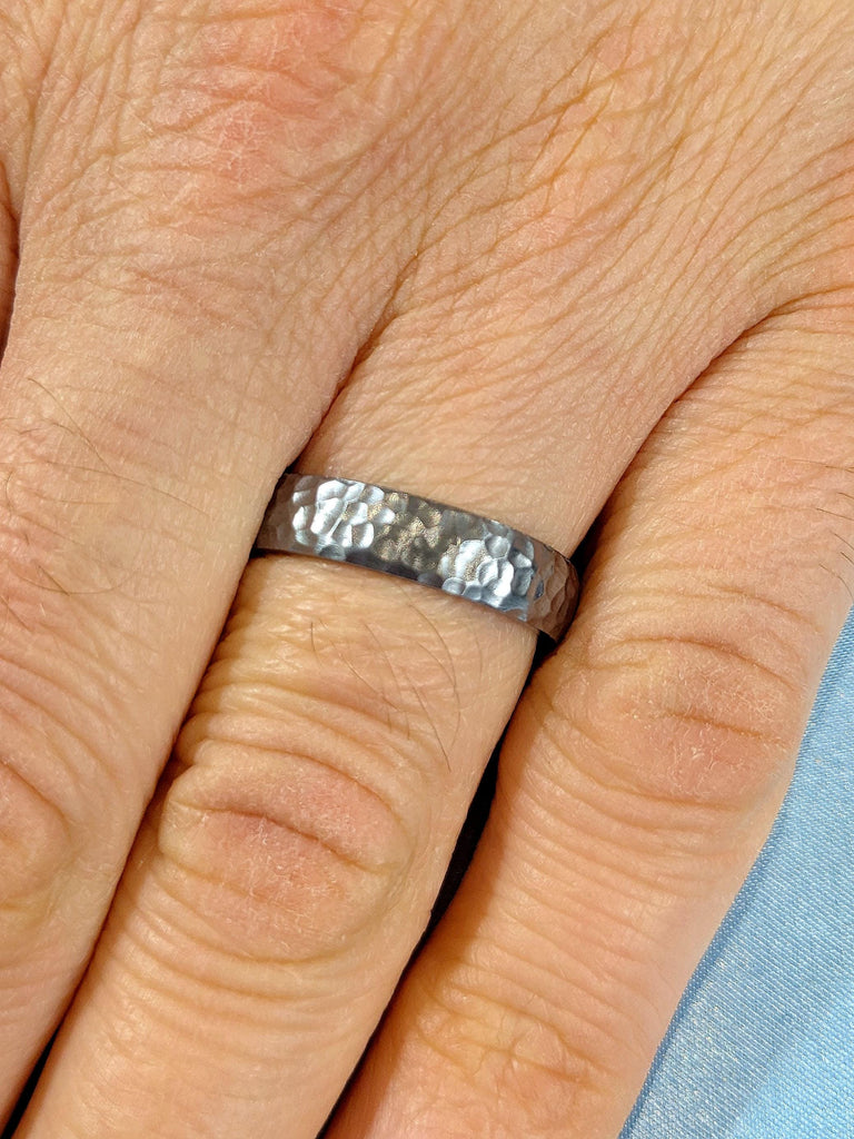 Mens Black Wedding Band | Tantalum Ring