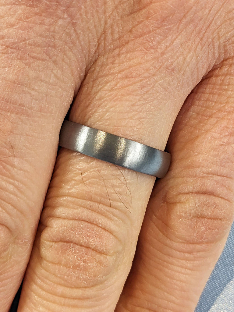 Tantalum Mens Wedding Bands | Comfort Fit Wedding Bands | Black Wedding Rings for Men | Unique Mens Wedding Rings | Handmade Wedding Bands