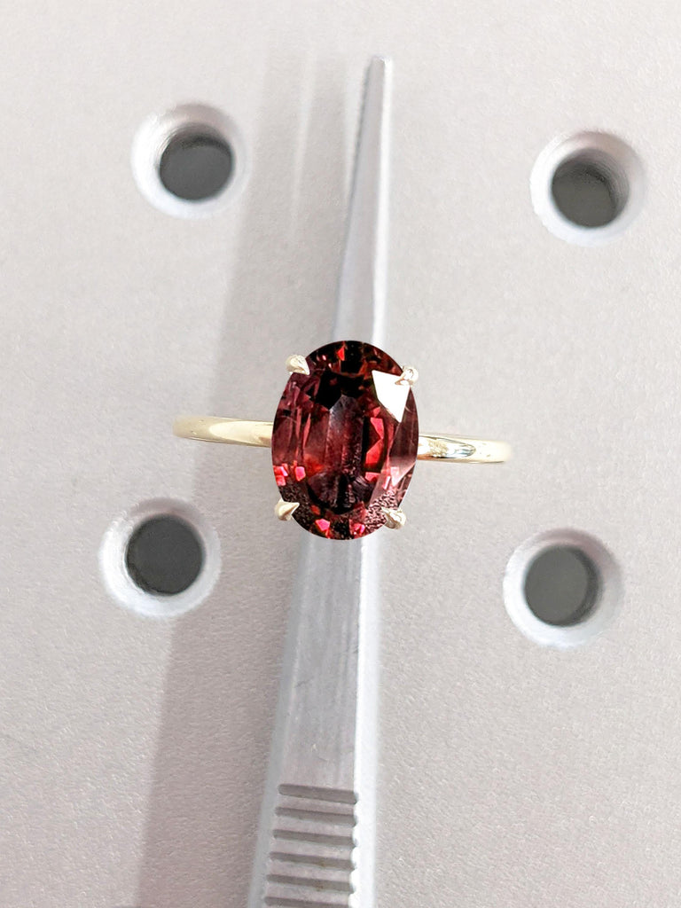 1.5 Carat, 2ct Oval cut Ruby Engagement Ring | Oval Solitaire Lab Ruby Ring 14k Solid Gold Ring | Anniversary Gift Ring Bridal Ring | Daily Ring