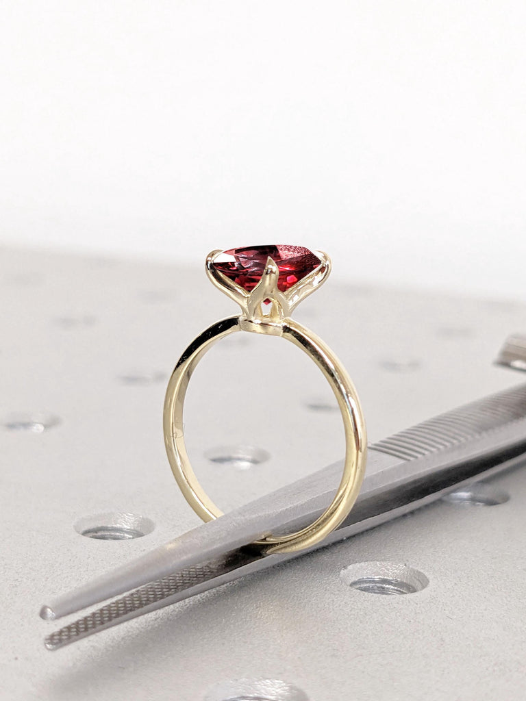 14k Yellow Gold Nature Inspired Engagement Ring | Tulip Floral Ring | Unique Promise Anniversary Ring Gift for Wife