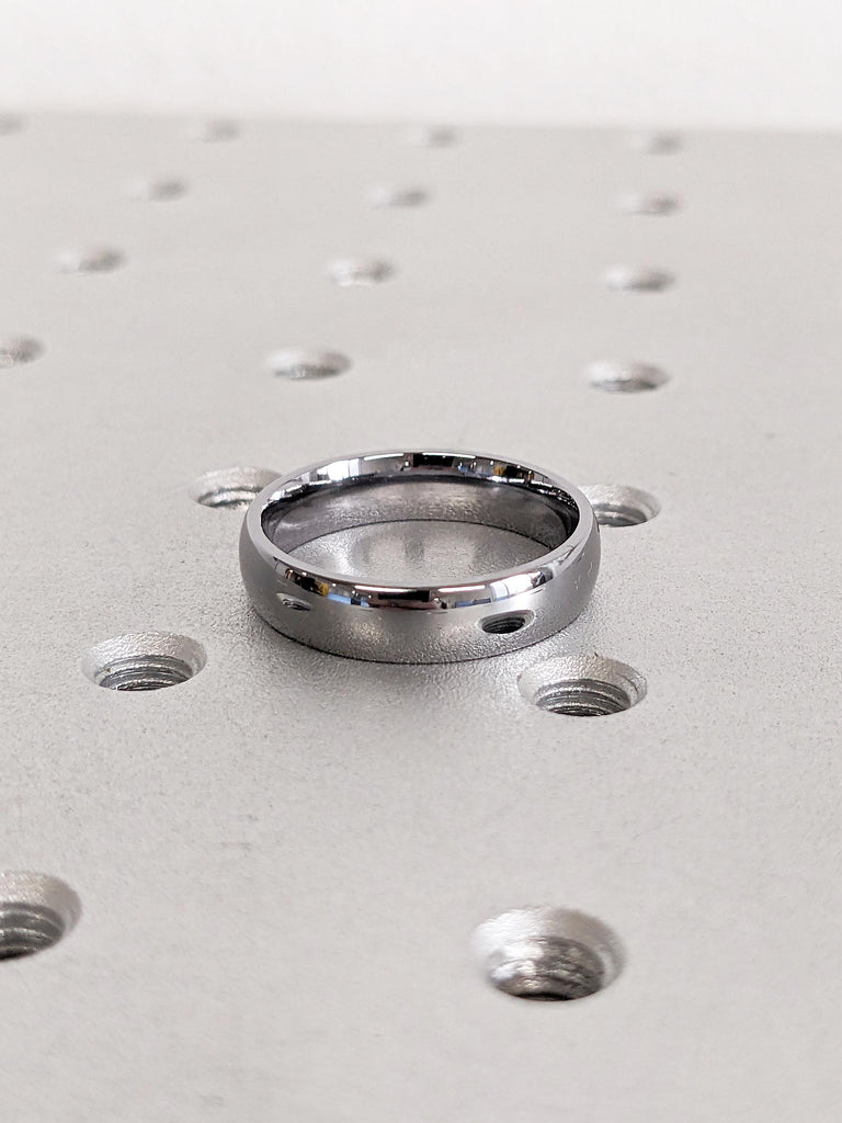 5mm Tantalum Mens Ring, Dark Grey Dome Polished Finish Ring, Hypoallergenic Comfort Fit Mens Wedding Band, Wedding Anniversary Gifts for Men