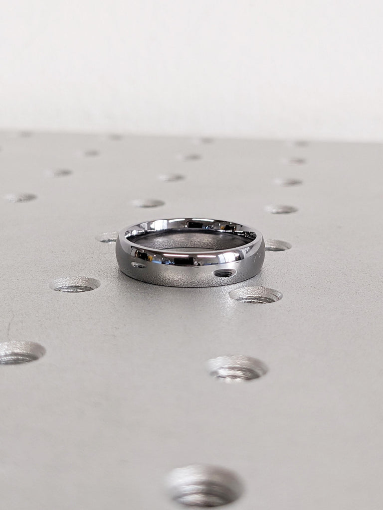 5mm Tantalum Mens Ring, Dark Grey Dome Polished Finish Ring, Hypoallergenic Comfort Fit Mens Wedding Band, Wedding Anniversary Gifts for Men