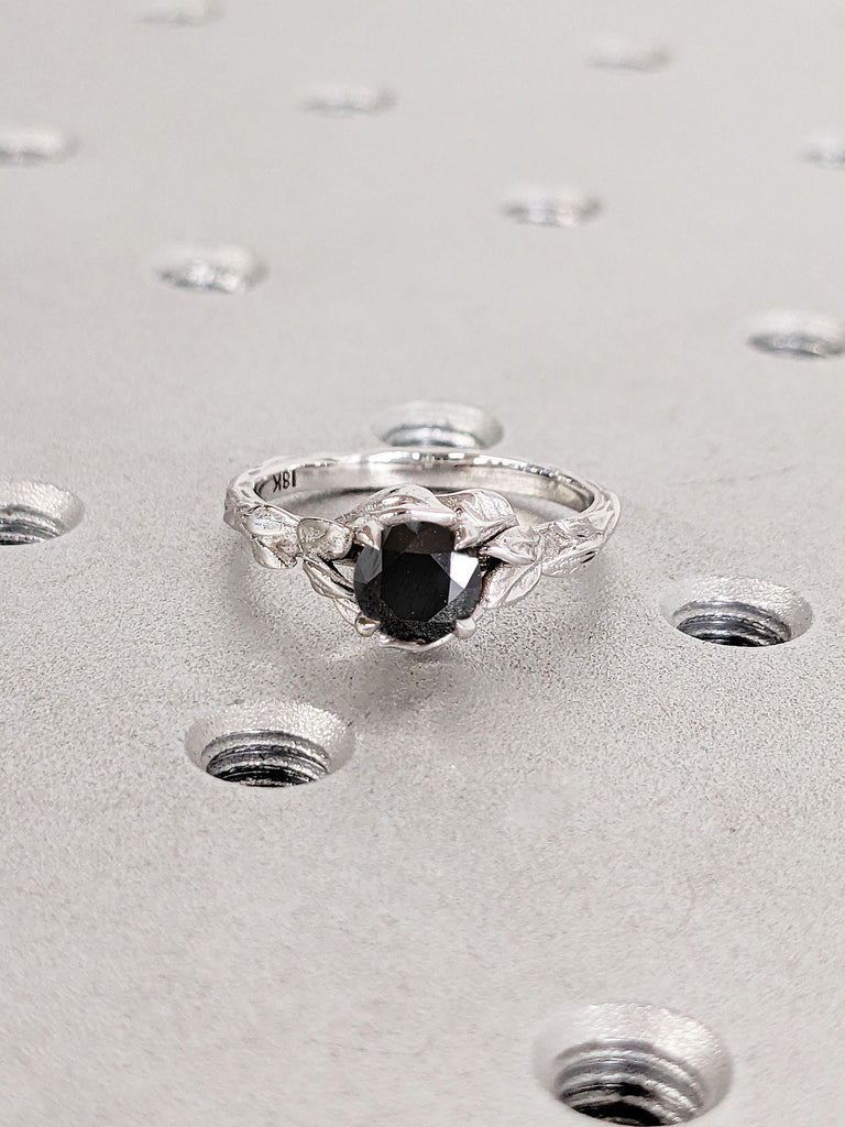 Natural Black Diamond Wedding Rings