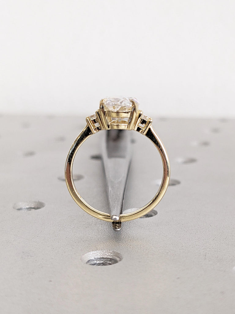 0.5-4ct Moissanite Ring, 14k Gold Engagement Ring, Wedding Rings Women, Personalized Ring, Oval and Round Moissanite Rings, Proposal Ring