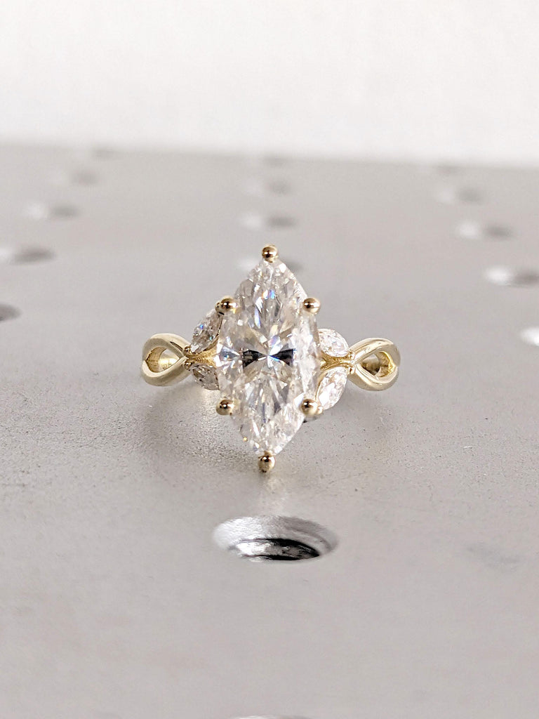 Best Engagement Rings | Marquise Diamond Rings for Women | 2 Carat Diamond Rings | 14k 18k Yellow Gold Rings