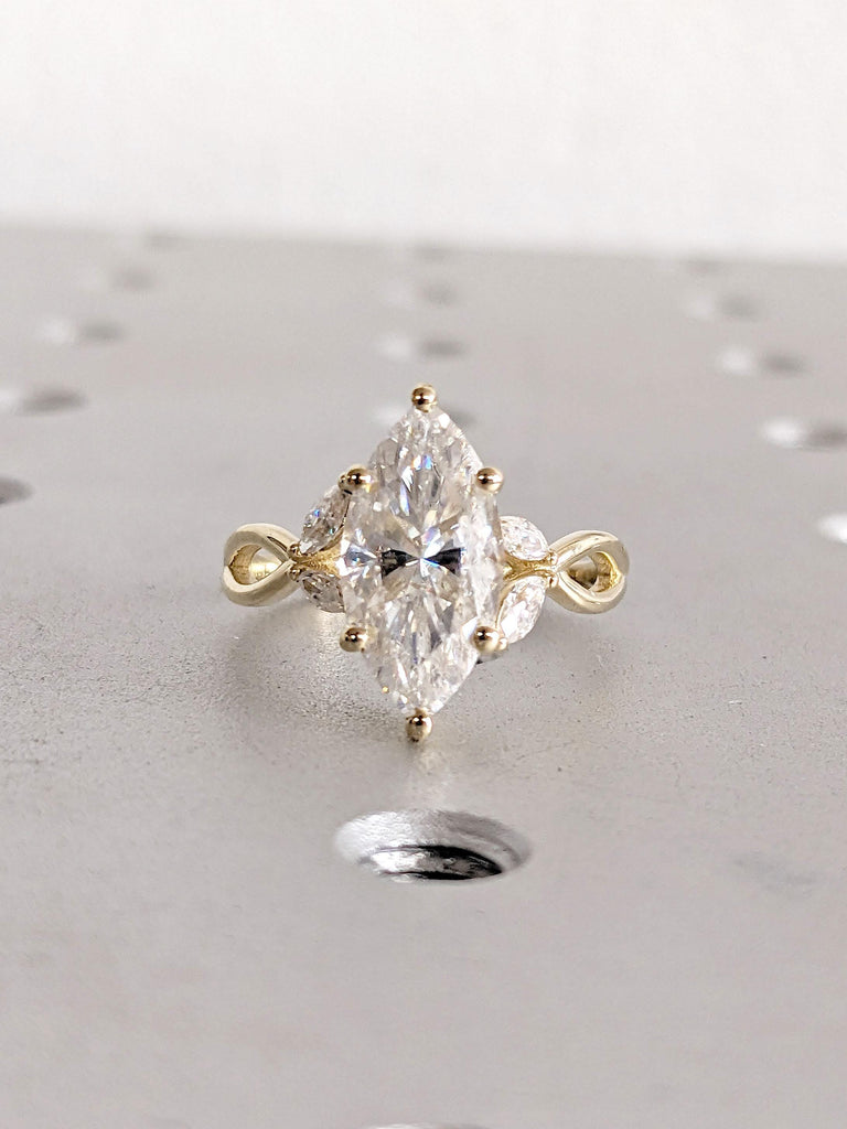 Best Engagement Rings | Marquise Diamond Rings for Women | 2 Carat Diamond Rings | 14k 18k Yellow Gold Rings